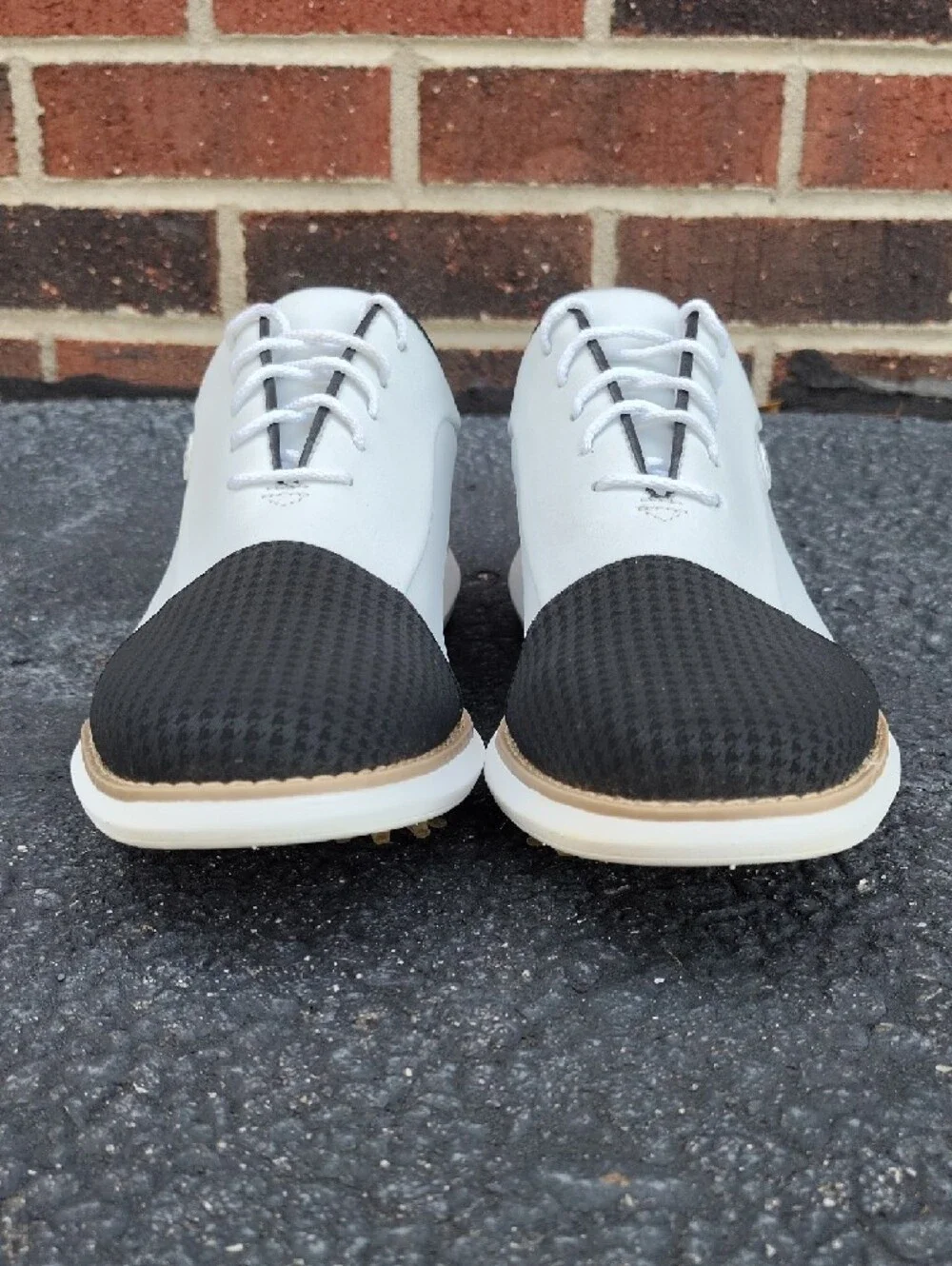 FootJoy White and Black Women's Athletic Golf Shoes - Picture 5 of 6